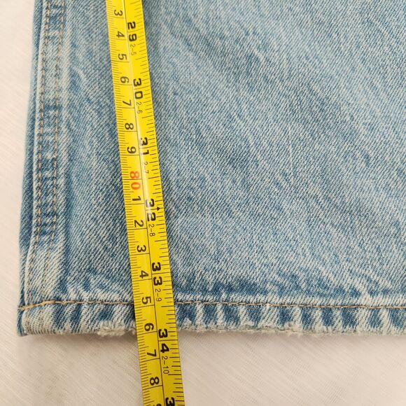 Zara Jeans Women's 6 Blue Light Wash Straight Leg Retro Grunge Classic Boho Chic - Picture 14 of 15